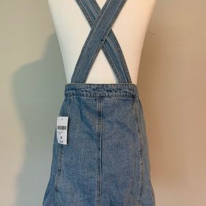 Denim Overall Cross Back Dress